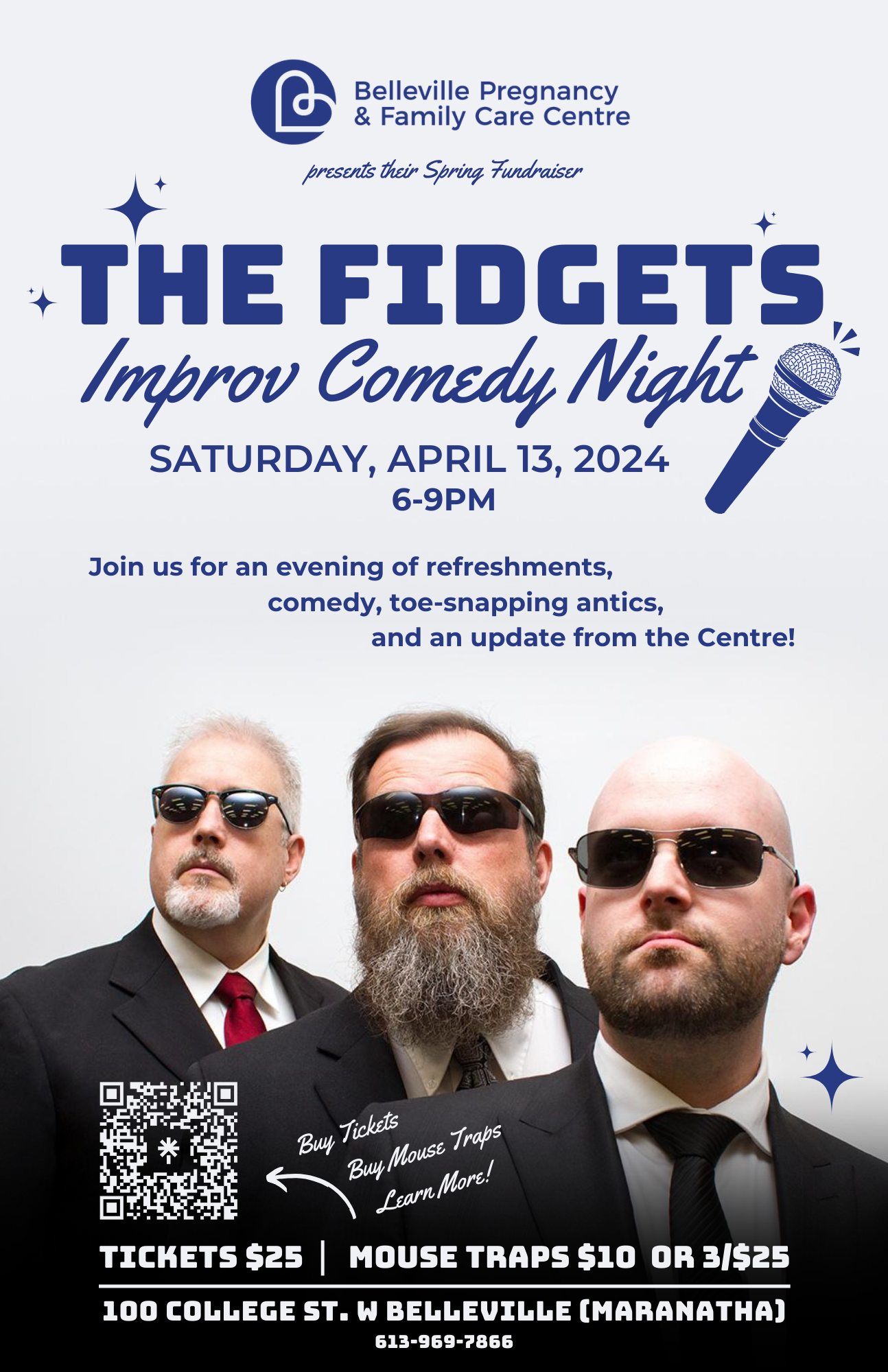 Poster for The Fidgets Improv Comedy Night. All details for this event are on this page.